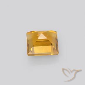 Citrine Orange doré profond naturelle Carré, 2.20 ct, VVS