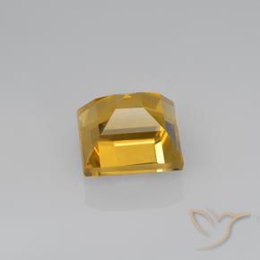 Citrine Orange doré profond naturelle Carré, 2.60 ct, VVS