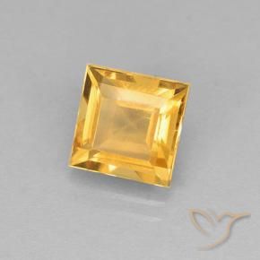 Citrine Orange-or moyen-léger naturelle Carré, 2.59 ct, VVS-VS