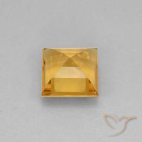 Citrine Orange-or moyen-léger naturelle Carré, 2.59 ct, VVS-VS