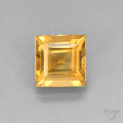 2.18ct Naturel Orange-or Citrine, Carré, VVS-VS