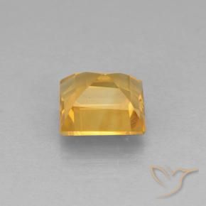 Citrine Orange-or naturelle Carré, 2.18 ct, VVS-VS