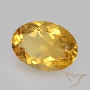 Citrine Doré profond naturelle ovale, 10.63 ct, VVS