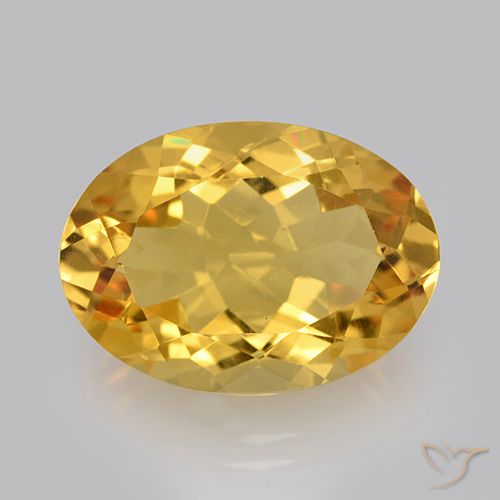 10.84ct Naturel Orange Doré Citrine, ovale, VVS