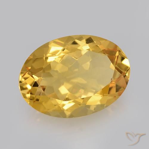 Citrine Orange Doré naturelle ovale, 10.84 ct, VVS
