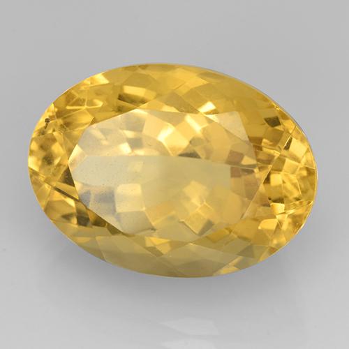 Citrine doré naturelle coupe ovale, 13,95 ct, VVS