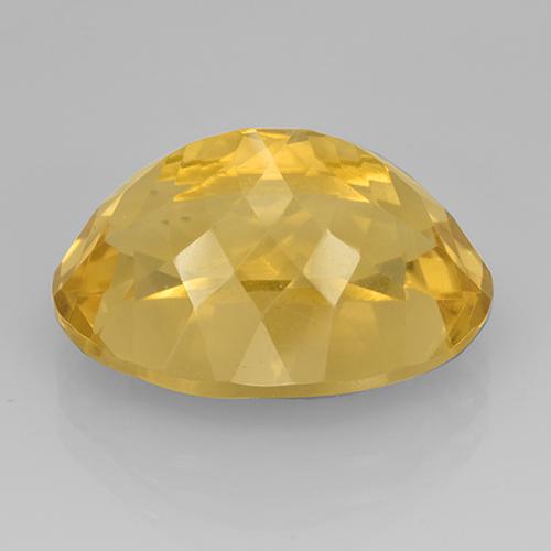 Citrine doré naturelle coupe ovale, 13,95 ct, VVS