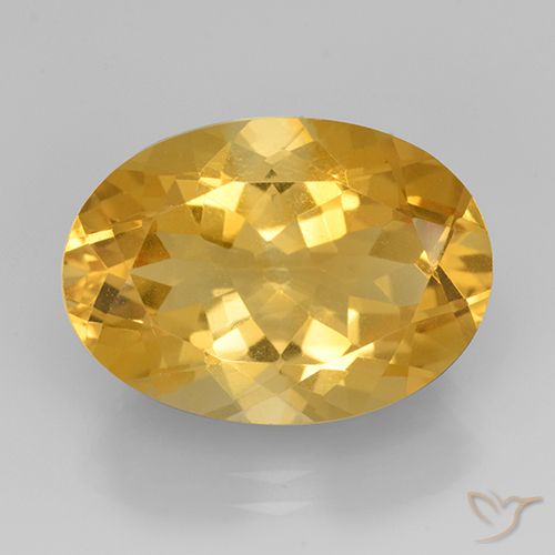 10.97ct Naturel Or moyen Citrine, ovale, VVS