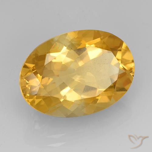 Citrine Or moyen naturelle ovale, 10.97 ct, VVS