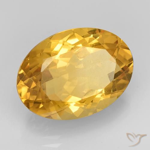 Citrine Or moyen naturelle ovale, 11.22 ct, VVS