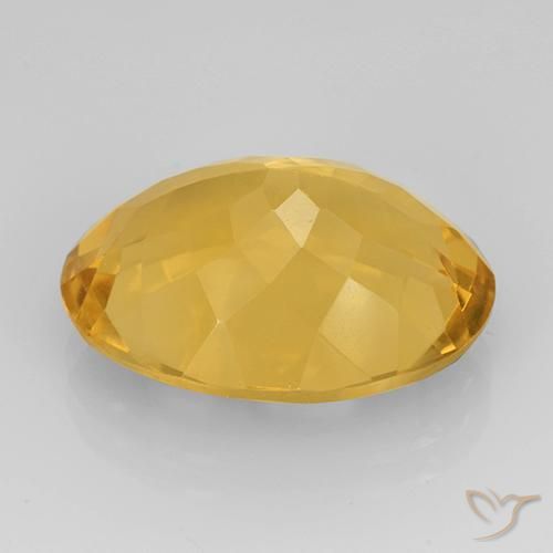 Citrine Or moyen naturelle ovale, 11.22 ct, VVS