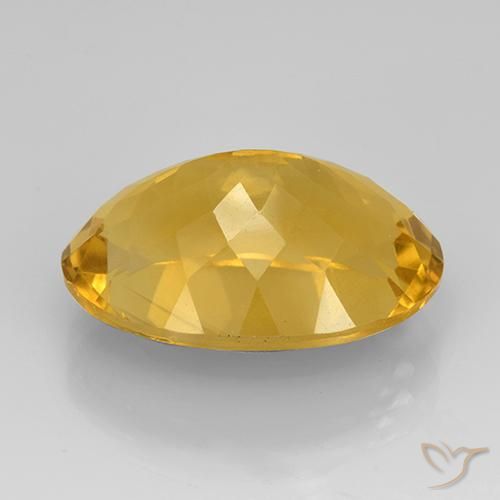 Citrine Orange doré profond naturelle ovale, 11.76 ct, VVS
