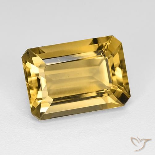 Citrine Doré naturelle Octogone / coupe Émeraude, 7.46 ct, VVS