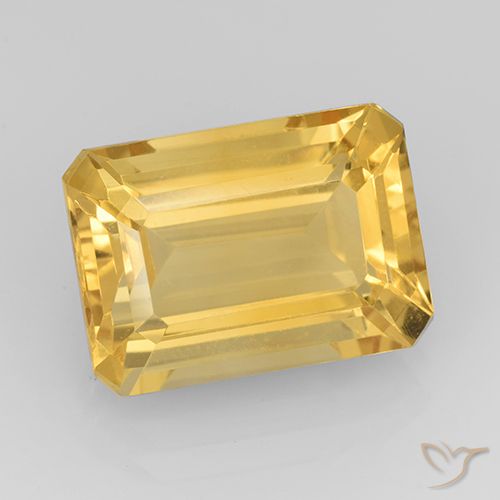 Citrine Or naturelle Octogone / coupe Émeraude, 7.67 ct, VVS
