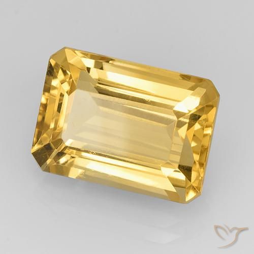 Citrine Or naturelle Octogone / coupe Émeraude, 7.67 ct, VVS