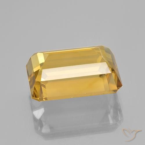 Citrine Doré moyen naturelle Octogone / coupe Émeraude, 7.61 ct, VVS