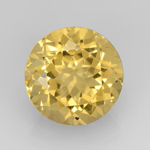 Citrine Jaune doré naturelle Coupe roude, 8.05 ct, VVS