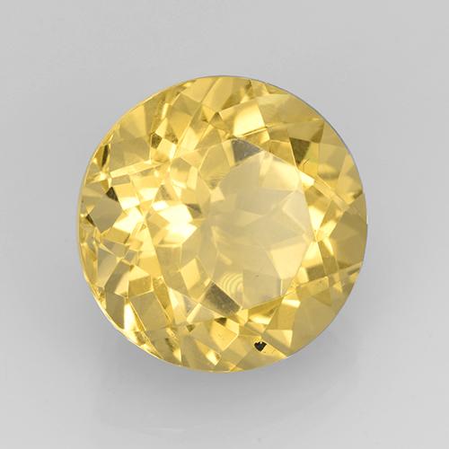 Citrine Jaune doré naturelle Coupe roude, 8.05 ct, VVS