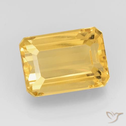 Citrine Doré vif naturelle Octogone / coupe Émeraude, 8.25 ct, VVS