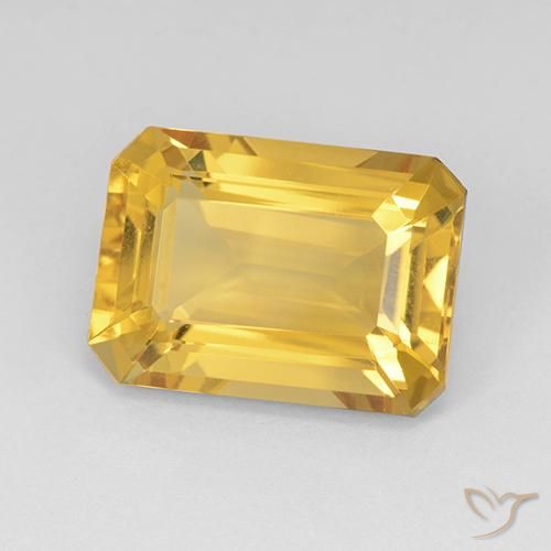 Citrine Or moyen naturelle Octogone / coupe Émeraude, 7.73 ct, VVS