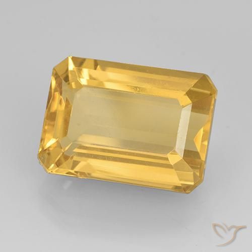 Citrine Or moyen naturelle Octogone / coupe Émeraude, 7.83 ct, VVS