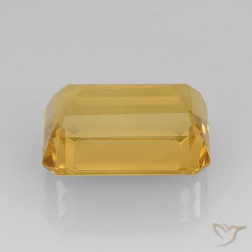 Citrine Or moyen naturelle Octogone / coupe Émeraude, 7.83 ct, VVS