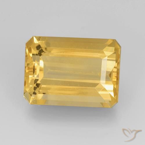 Citrine Or naturelle Octogone / coupe Émeraude, 7.89 ct, VVS