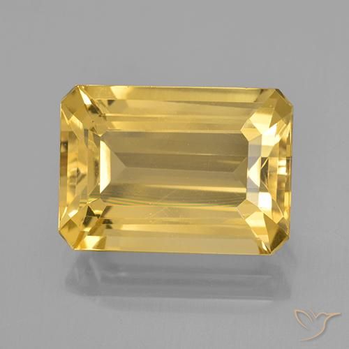 Citrine Doré moyen naturelle Octogone / coupe Émeraude, 7.14 ct, VVS
