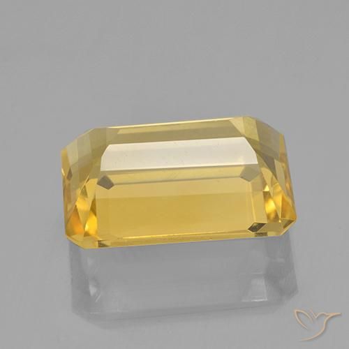 Citrine Doré moyen naturelle Octogone / coupe Émeraude, 7.14 ct, VVS