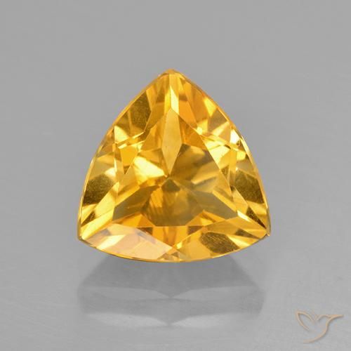 Citrine Doré foncé naturelle Trillion, 2.18 ct, VVS