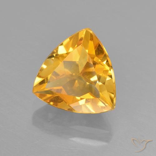 Citrine Doré foncé naturelle Trillion, 2.18 ct, VVS