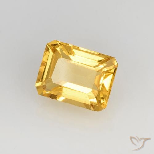 Citrine Doré vif naturelle Octogone / coupe Émeraude, 1.68 ct, VVS-VS