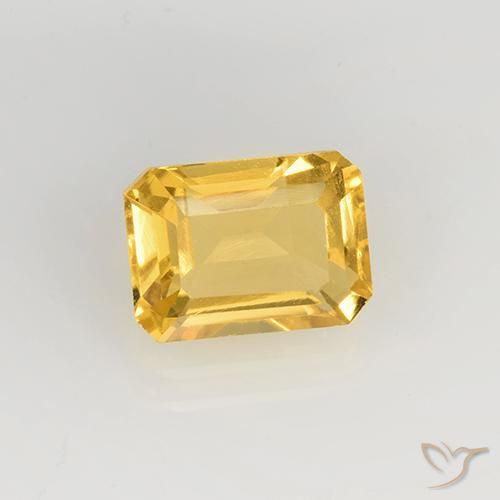 Citrine Or moyen naturelle Taille émeraude, 1.68 ct, VS