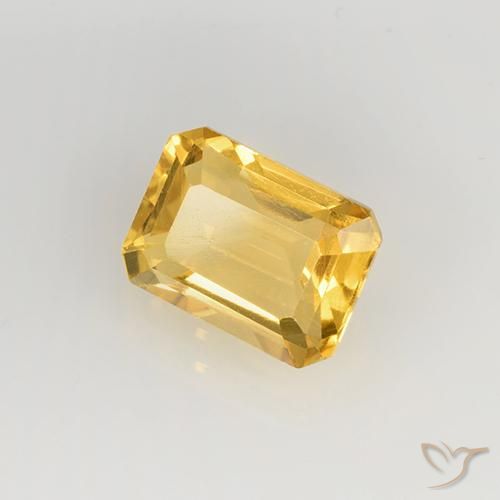 Citrine Or moyen naturelle Taille émeraude, 1.68 ct, VS