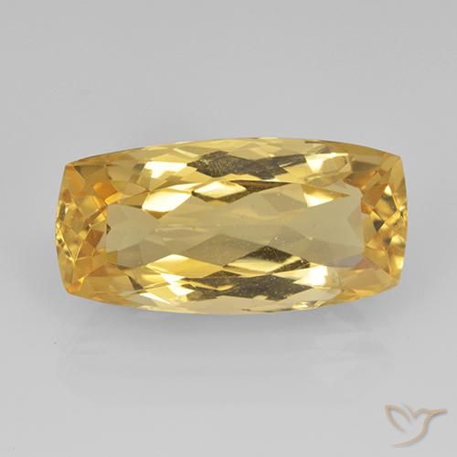 Citrine Or moyen naturelle Coussin, 7.07 ct, VVS-VS
