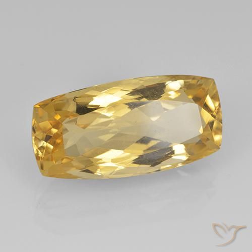 Citrine Or moyen naturelle Coussin, 7.07 ct, VVS-VS