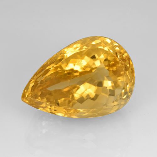 Citrine Doré naturelle En forme de poire, 23.08 ct, IF
