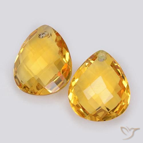 Shop natural 7.43ct Doré moyen Citrine gems, En forme de poire, from Brésil at GemSelect. In stock, global shipping!