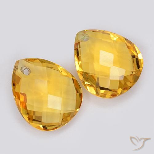 Shop natural 7.43ct Doré moyen Citrine gems, En forme de poire, from Brésil at GemSelect. In stock, global shipping!