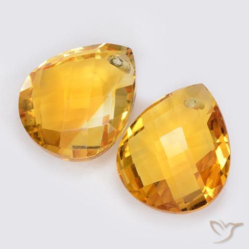 Shop natural 7.47ct Orange moyen Citrine gems, En forme de poire, from Brésil at GemSelect. In stock, global shipping!