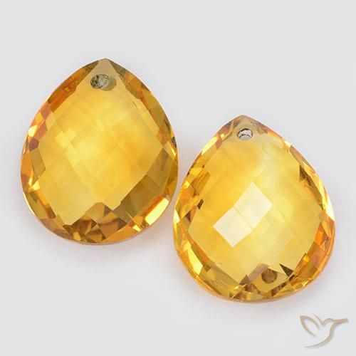 Shop natural 7.56ct Doré moyen Citrine gems, En forme de poire, from Brésil at GemSelect. In stock, global shipping!