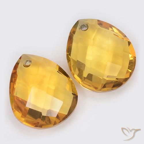 Shop natural 7.04ct Orange Doré Citrine gems, En forme de poire, from Brésil at GemSelect. In stock, global shipping!