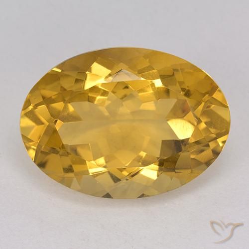 Citrine Doré naturelle ovale, 11.68 ct, VVS