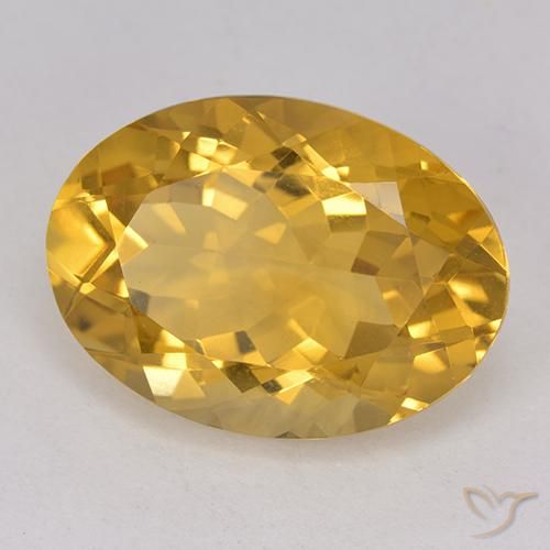 Citrine Doré naturelle ovale, 11.68 ct, VVS