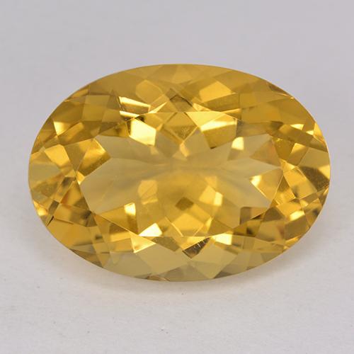 Citrine doré naturelle coupe ovale, 12,00 ct, VVS