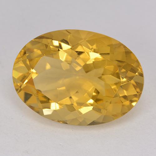 Citrine doré naturelle coupe ovale, 12,00 ct, VVS