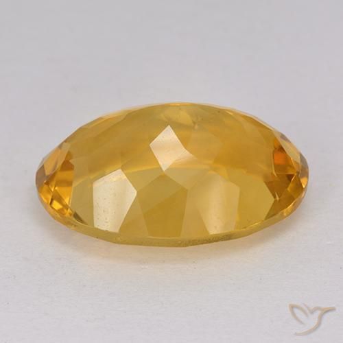 Citrine doré naturelle coupe ovale, 11,63 ct, VVS