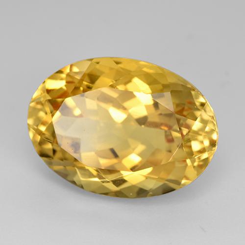 Citrine Jaune doré naturelle Coupe ovale, 12.83 ct, VVS