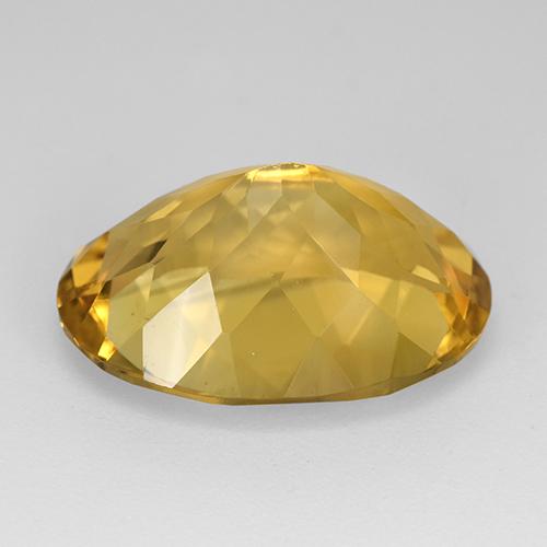 Citrine doré naturelle coupe ovale, 11,48 ct, VVS