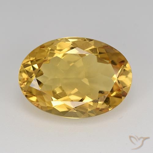 Citrine Doré moyen naturelle ovale, 11.54 ct, VVS